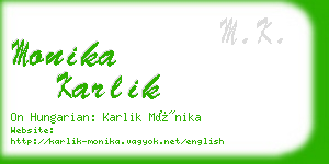 monika karlik business card